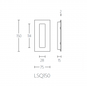 Ручка врезная LSQ150