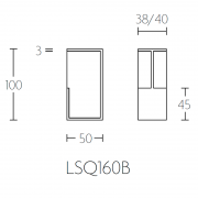 Ручка торцевая LSQ160B