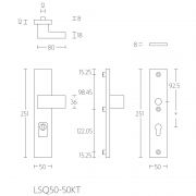 Ручка дверная LSQ50-50