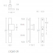 Ручка дверная LSQ60-28