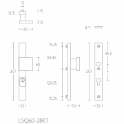 Ручка дверная LSQ60-28