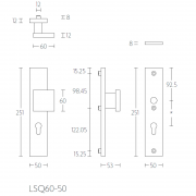 Ручка дверная LSQ60-50