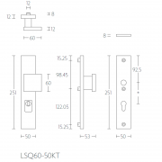 Ручка дверная LSQ60-50