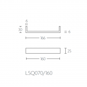 Ручка мебельная LSQ70/160