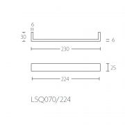 Ручка мебельная LSQ70/160