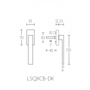 Ручка оконная LSQ2CB-DK