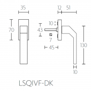 Ручка оконная LSQ4F-DK