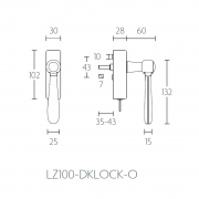 Ручка оконная LZ100-DKLOCK