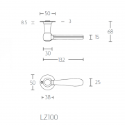 Ручка дверная LZ100