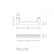 Ручка мебельная PB22/160