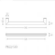 Ручка мебельная PB22/160