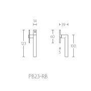 Ручка форточная PB23-RB