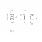 Ручка мебельная PB51