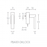 Ручка оконная PBI101-DKLOCK