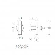 Ручка-кноб PBA200V