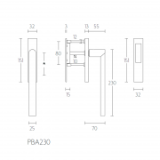 Ручка для террасных дверей PBA230