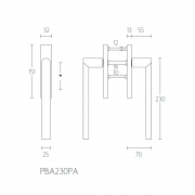Ручка для террасных дверей PBA230