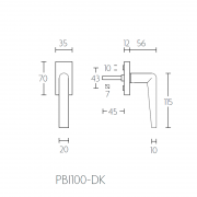 Ручка оконная PBI100-DK