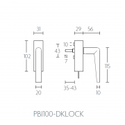 Ручка оконная PBI100-DKLOCK