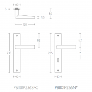 Ручка дверная PBI101P236