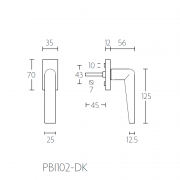 Ручка оконная PBI102-DK