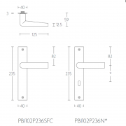 Ручка дверная PBI102P236