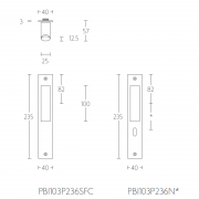 Ручка дверная PBI103P236