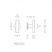 Ручка-кноб PBI200V