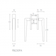 Ручка для террасных дверей PBI230