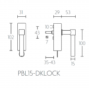 Ручка оконная PBL15-DKLOCK