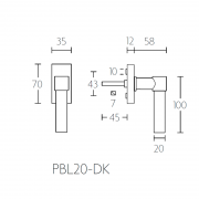 Ручка оконная PBL20-DK
