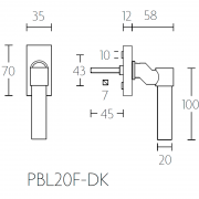 Ручка оконная PBL20F-DK