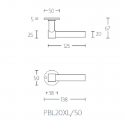 Ручка дверная PBL20/50