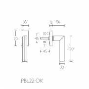 Ручка оконная PBL22-DK