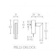 Ручка оконная PBL22-DKLOCK