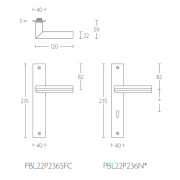 Ручка дверная PBL22P236