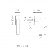 Ручка оконная PBL23-DK