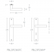 Ручка дверная PBL23P236