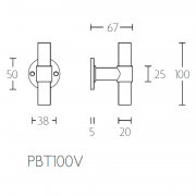 Ручка фиксированная PBT100V