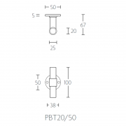 Ручка дверная PBT20/50