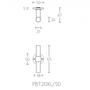 Ручка дверная PBT20/50