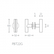 Ручка-кноб PBT22G