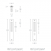 Ручка-кноб PBT22VP236