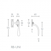 Ручка форточная RB-UNI