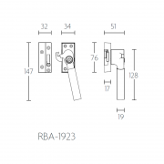 Ручка форточная RBA-1923