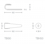 Ручка дверная TB100