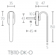 Ручка оконная TB110-DK