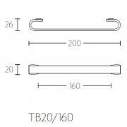 Ручка мебельная TB20/160