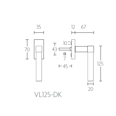 Ручка оконная VL115-DK