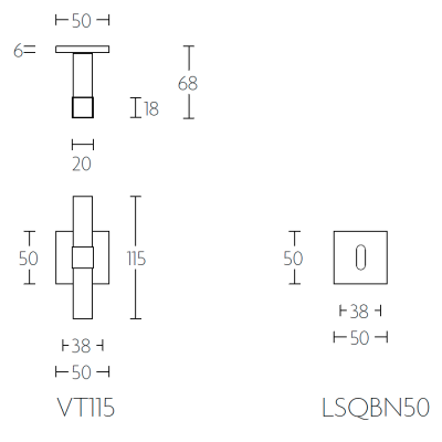 Ручка дверная VT115